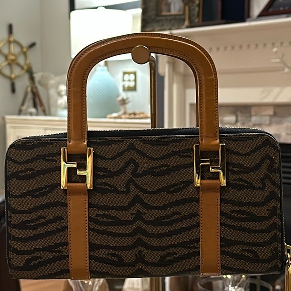 RARE Authentic Fendi Roma S.A.S. FF Vintage Top Handle Wallet Clutch, STUNNING - Picture 3 of 16